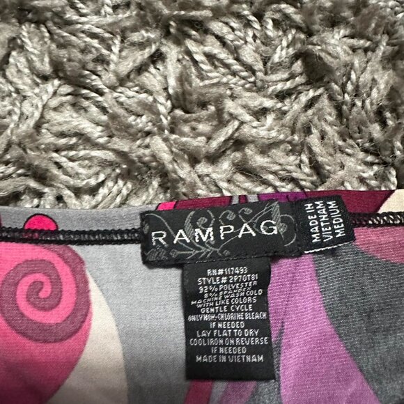 Y2K Rampage Purple and Pink Swirl Halter Top Size Medium - Picture 3 of 5